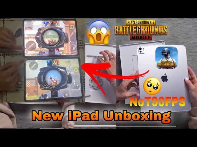 New iPad Pro M4 Unboxing in hindi PUBG test l iPad Pro M4 BGMI/PUBG TEST l iPad Pro 90 FPS ??#pubg