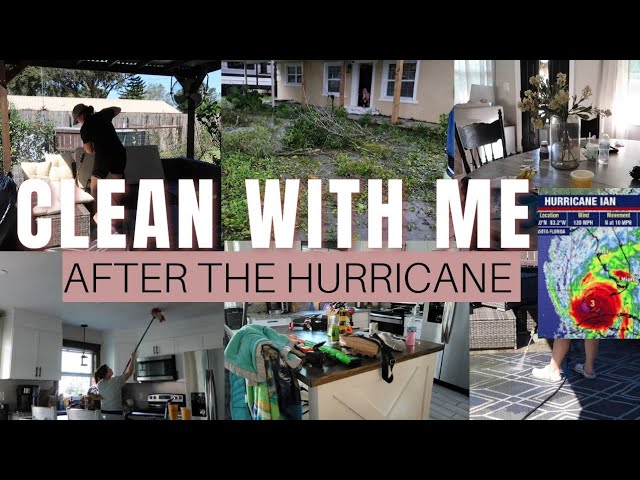 Clean with me after the storm || Inside and outside cleaning || SPEED CLEANING