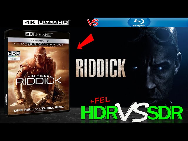 Riddick 2013 HDR ANALYSIS 4K Blu Ray vs 1080p BD SDR 100nits #TRUE_DIFFERENCE #WATCH_IN_HDR