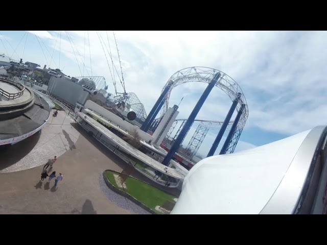 flying machines Blackpool pleasure beach onride timelapsed 360