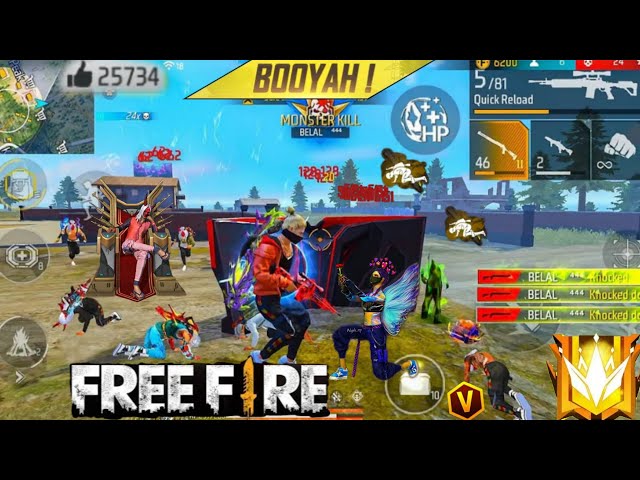 Free fire live Solo 🆚 Squad hard gamplay 99% head short #trending #freefire