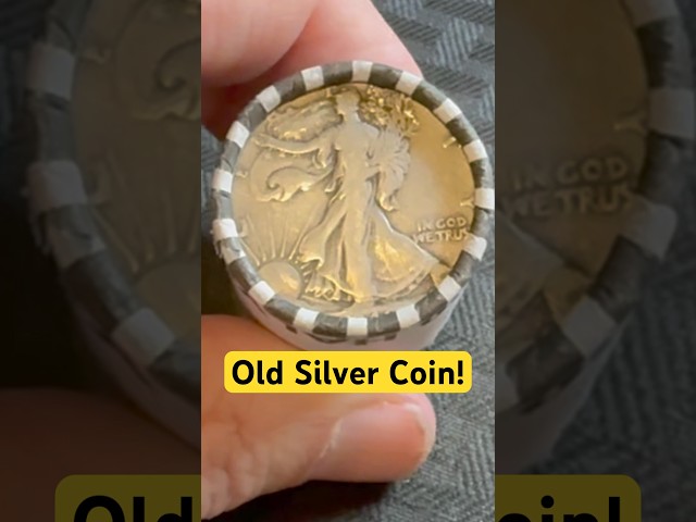 Old Silver Half Dollar Coin Found In Bank Roll! #coin #silver