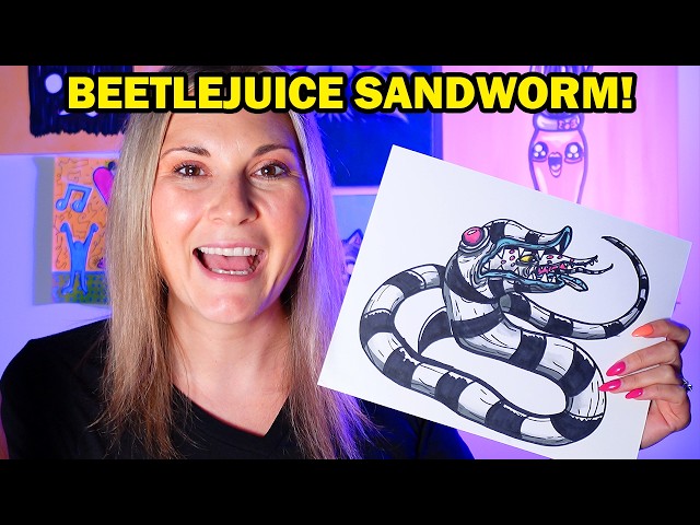 How to Draw the Beetlejuice Sandworm!