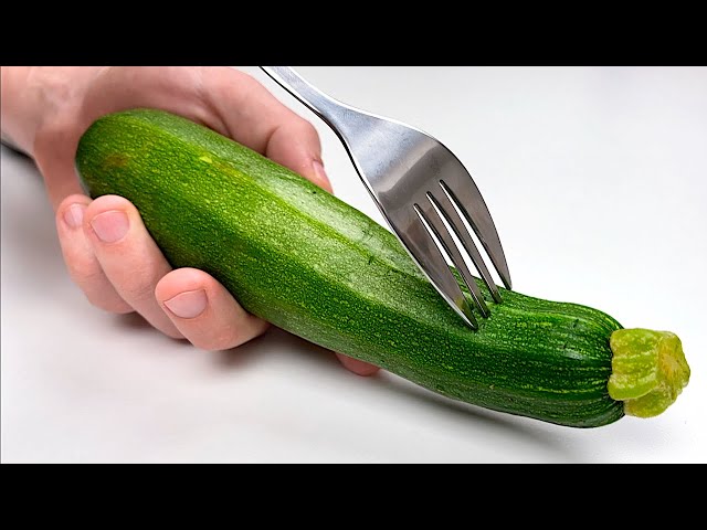 If you have 1 fork and a zucchini in your house. Be sure to try this recipe