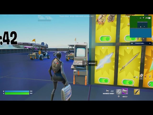 Fortnite_hive 1v1 with every gun codes