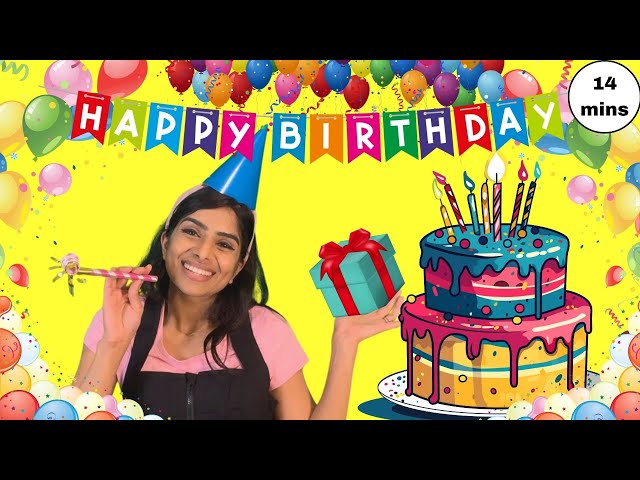 Happy Birthday! | Learn Shapes, Colours & Counting | Nursery Rhymes | English Malayalam | Bilingual