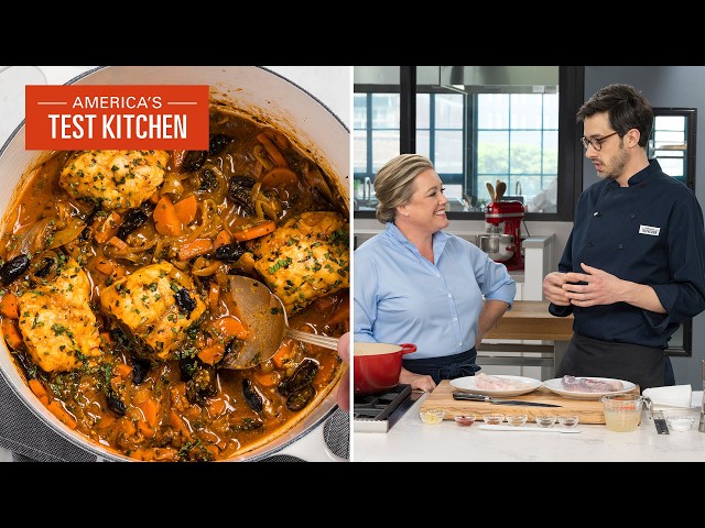 Braised Monkfish with Saffron and Olives | America's Test Kitchen (S24 E26)