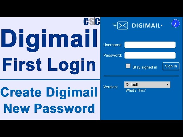 How to use digimail in CSC- digimail first time login | digimail password reset