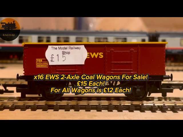 New Stock For Sale! x16 Hornby EWS 2-Axle Coal Wagons!