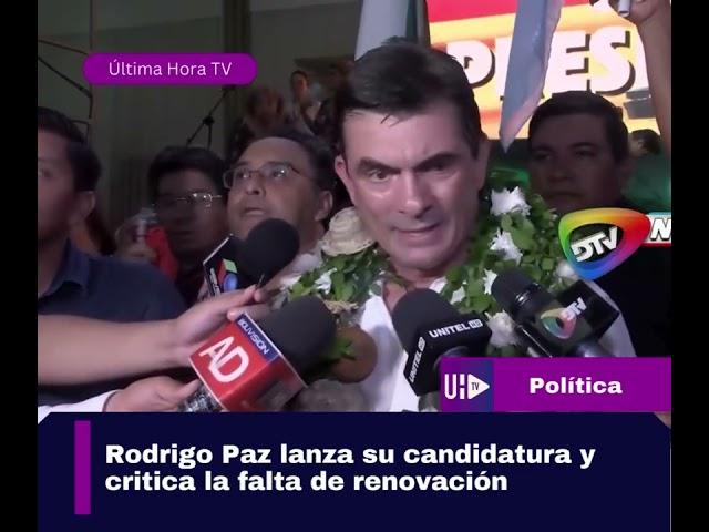 Rodrigo Paz lanza su candidatura y critica la falta de renovación