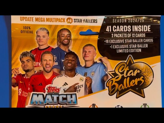 Opening Topps Match Attax Star Ballers 1st Attempt Hunting Haarland Energy Card #matchattax