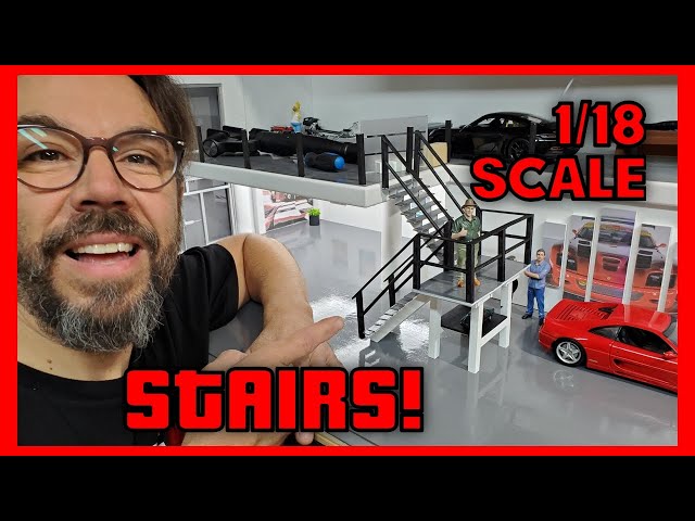 How I build my 1/18 scale STAIRS in my showroom diorama