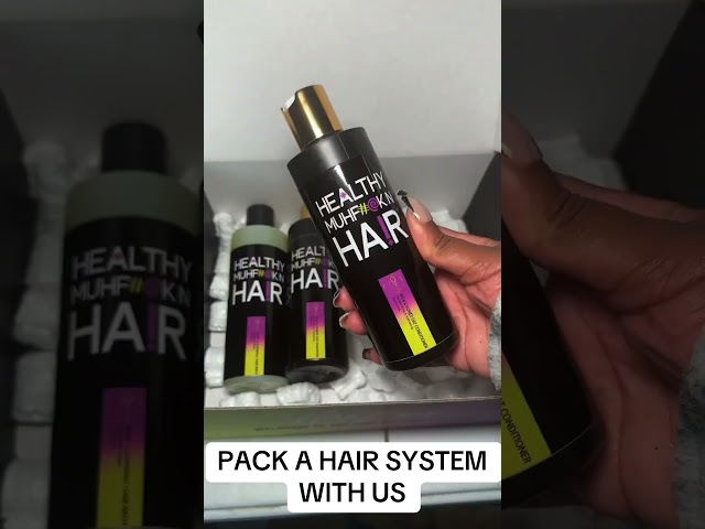 Pack a hair system with us! #blackhair  #haircare