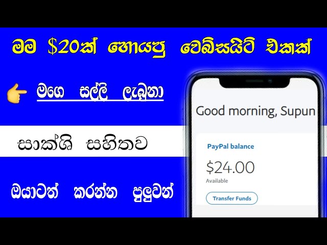 Earn money with online $20 - My live withdraw proof / make money online [ #jaalifestylesinhala]