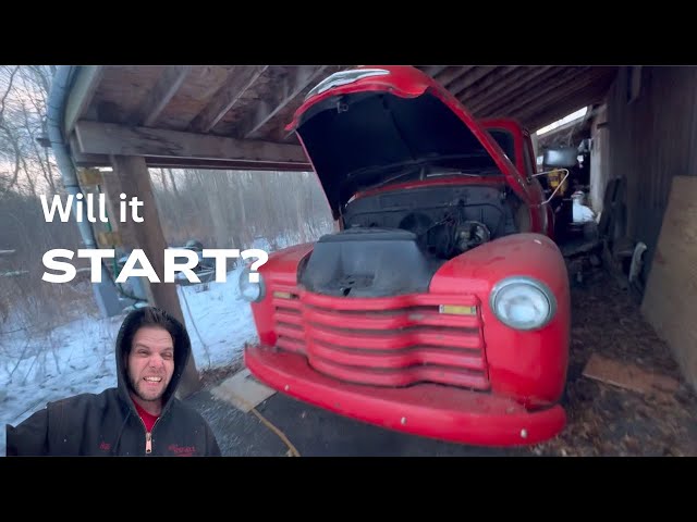 1950 Chevy truck cold start after years of sitting.