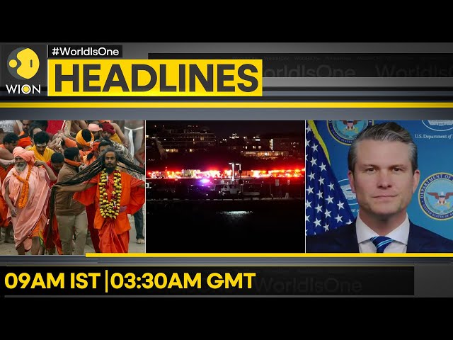 US Plane Collides With Helicopter Mid-Air| Hegseth: Will Use Guantanamo for Transit| WION Headlines