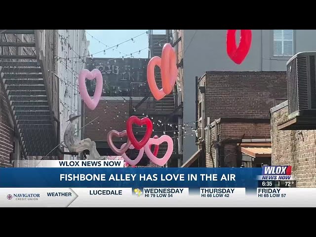 Valentine's Day at Fishbone Alley in downtown Gulfport