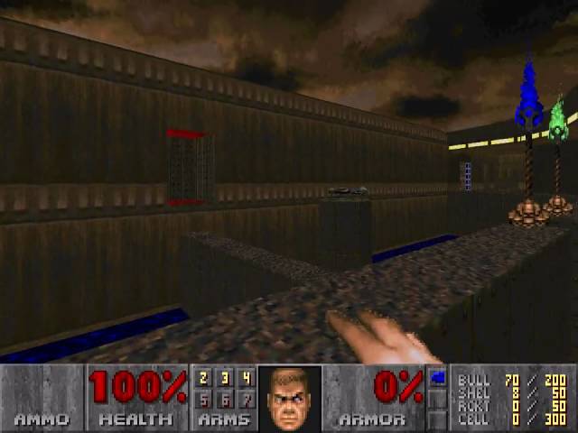 Doom II level 3, The Gantlet: Exit