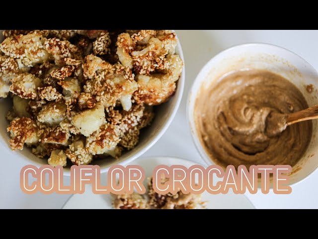 Receta Coliflor saludable CROCANTE 🤤 + receta salsa!