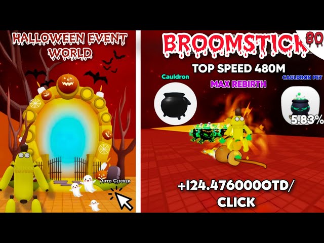 Halloween Event World | BroomStick - Cauldron Pet & Race Clicker Roblox #80