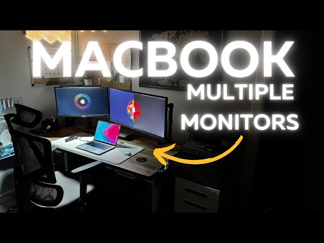 My MacBook Pro Dual Monitor Setup - Home Office Desk Tour!