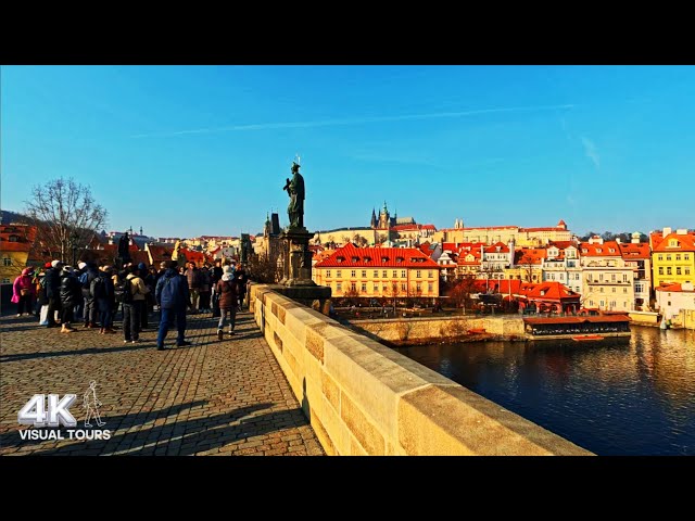 Gün Işığında Prag 🌞 3 Saatlik Görkemli Bir Görsel Tur. Şubat 2025. #4k