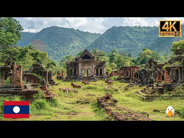 Wat Phu, Laos🇱🇦 Relics of Khmer Empire Older than Angkor Wat (4K UHD)