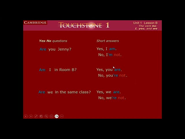 Touchstone 1 - Unit 1 Lesson B