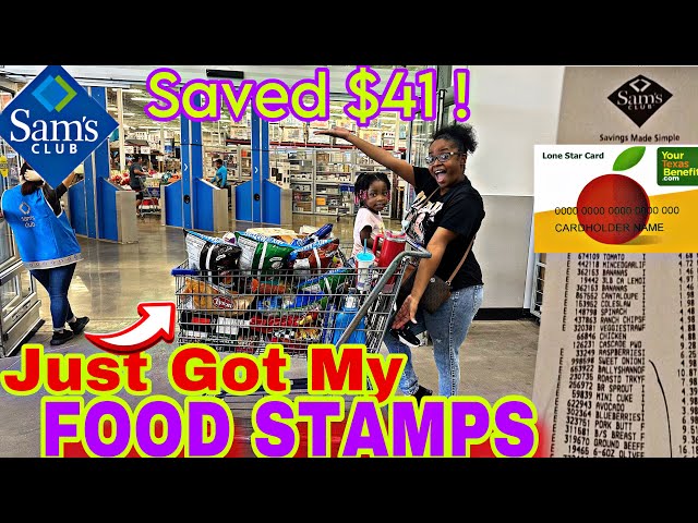 MASSIVE FOOD STAMP HAUL AT SAM’S CLUB🛍️🛒 I SAVED $41 WITH INSTANT SAVINGS ON A BUDGET!(YOU CAN TOO!)