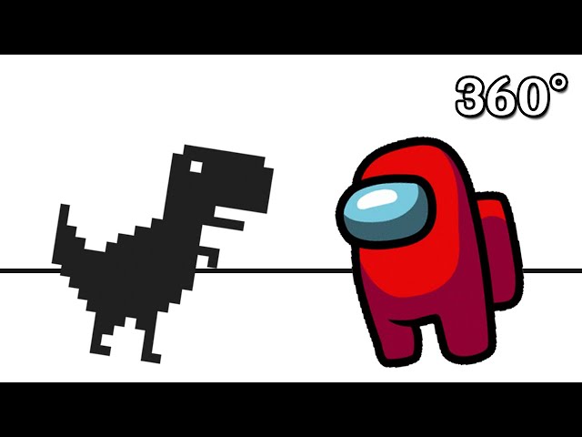 Epic 360 Fusion: Google Chrome Dino Game & Among Us Combined!