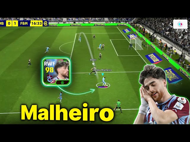 POTW Pedro Malheiro 98 RWF - RB CROSSING Skills Gameplay Review in efootball Pes 2025 Mobile