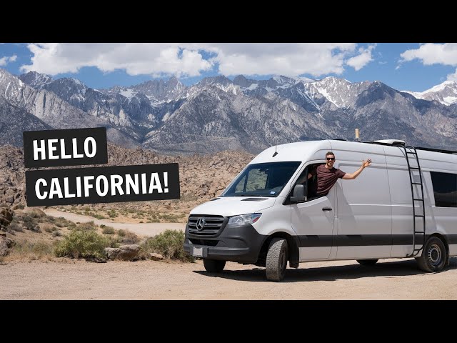 We made it to the SIERRA NEVADA Mountains! (California Highway 395 road trip)