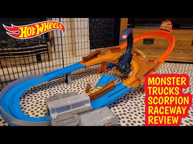 Hot Wheels Monster Trucks Scorpion Sting Raceway Instructions and Review