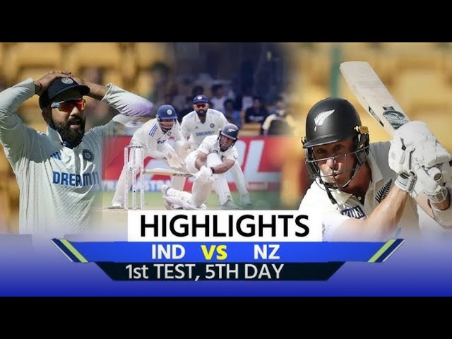 Ind vs NZ 2024 Day 5 Highlights | India vs New Zealand 1st Test Full Match ||