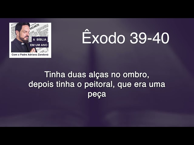 A Bíblia em um Ano - Episódio 51 - Ex 39-40 - Lv 27 - Salmo 83 - Pe. Adriano Zandoná