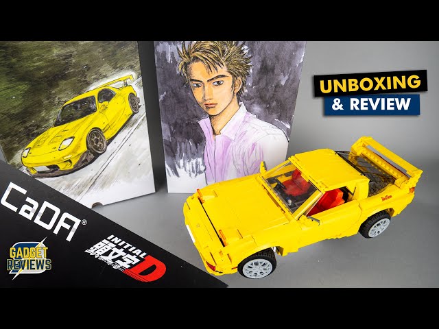 CaDA C61023W - Initial D Licensed Mazda RX7-FD3S set unboxing and building review