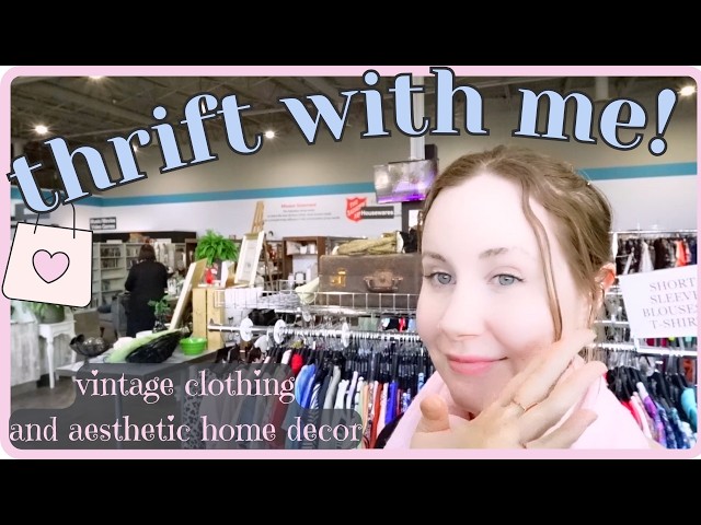 thrift store shopping vlog ‧₊˚🖇️✩ ₊˚🎧⊹♡༘˚⋆𐙚｡⋆𖦹.✧˚ thrift with me!