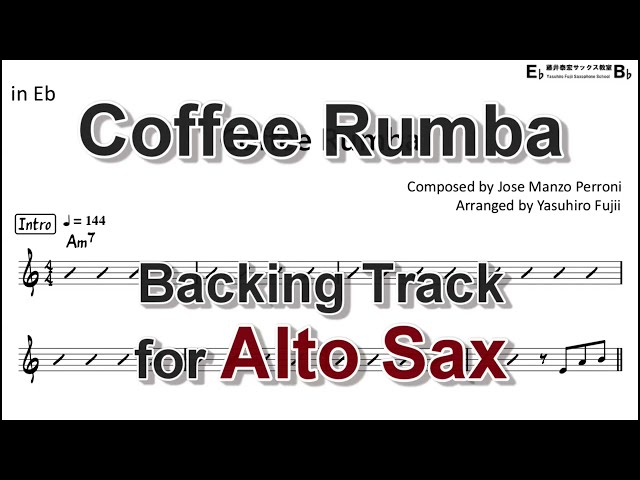 Coffee Rumba - Backing Track with Sheet Music for Alto Sax