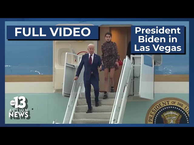 FULL VIDEO: President Joe Biden landing in Las Vegas to discuss prescription drug costs