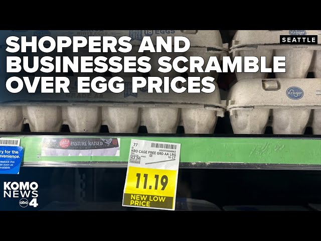 Seattle shoppers and businesses scramble as egg prices soar due to bird flu impact