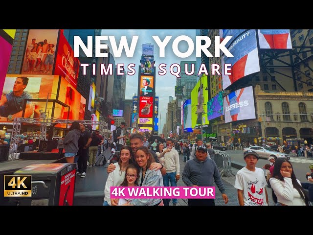 [4K] Walking tour of Times Square in New York City USA 🇺🇸🗽Immersive Sound [4K Ultra HD/60fps]