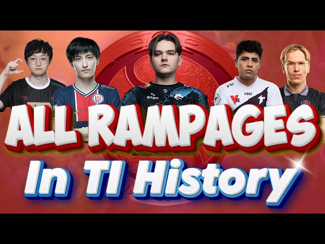 ALL RAMPAGES IN TI HISTORY !! UNFORGETTABLE MOMENTS #dota2 #theinternational