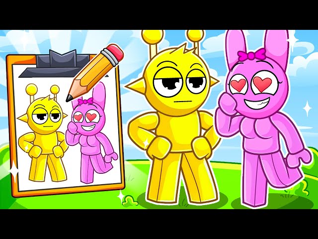 Simon & Pinki SPRUNKI BECOME What THEY DRAW In Roblox! (incredibox)