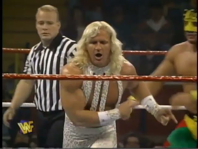 Jeff Jarrett vs Aldo Montoya (Intercontinental title match) WWF SUPERSTARS April 1995