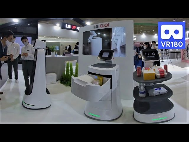 3D 180VR 4K LG Robot CLOi UV-C Robot, Guide Robot & Serve Robot use in Hotel, Hospital & Restaurant