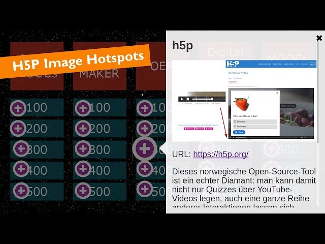 H5P Tutorials: Image Hotspots