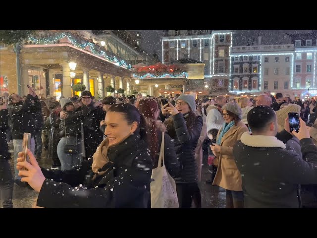 🇬🇧🎄🎅 LONDON STREET FOOD, MAGICAL CHRISTMAS MARKET 2024, SNOW IN LONDON, COVENT GARDEN, 4K HDR