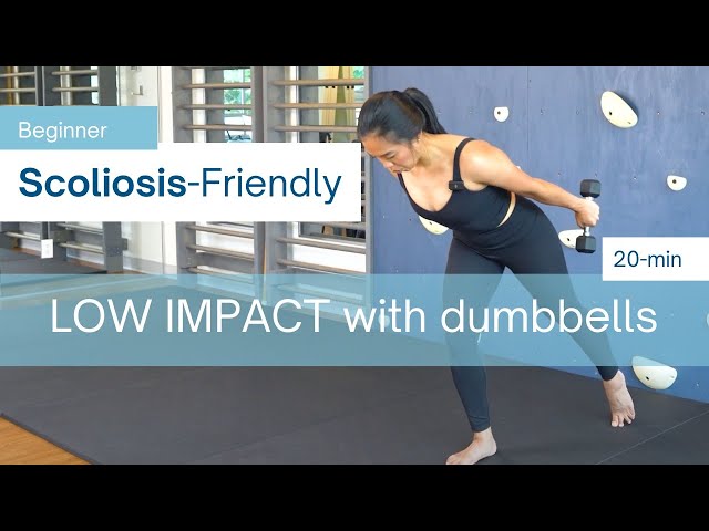 LOW IMPACT Full Body Dumbbell Workout (BEGINNER) | Scoliosis-Friendly Exercise