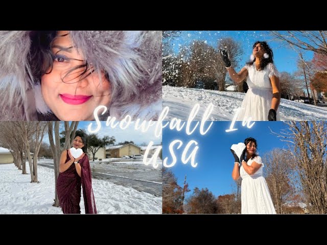 Snow Storm In TEXAS America ❄️🇺🇸अमेरिका में बर्फीला तूफ़ान #nri #snow #snowfall #texas #viralvideo