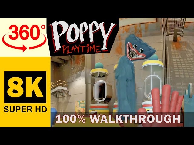 360° VR | Poppy Playtime - Chapter 1 | Walkthrough, No Commentary, 8K, HDR